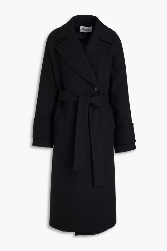 CLAUDIE PIERLOT Belted Wool-blend Coat