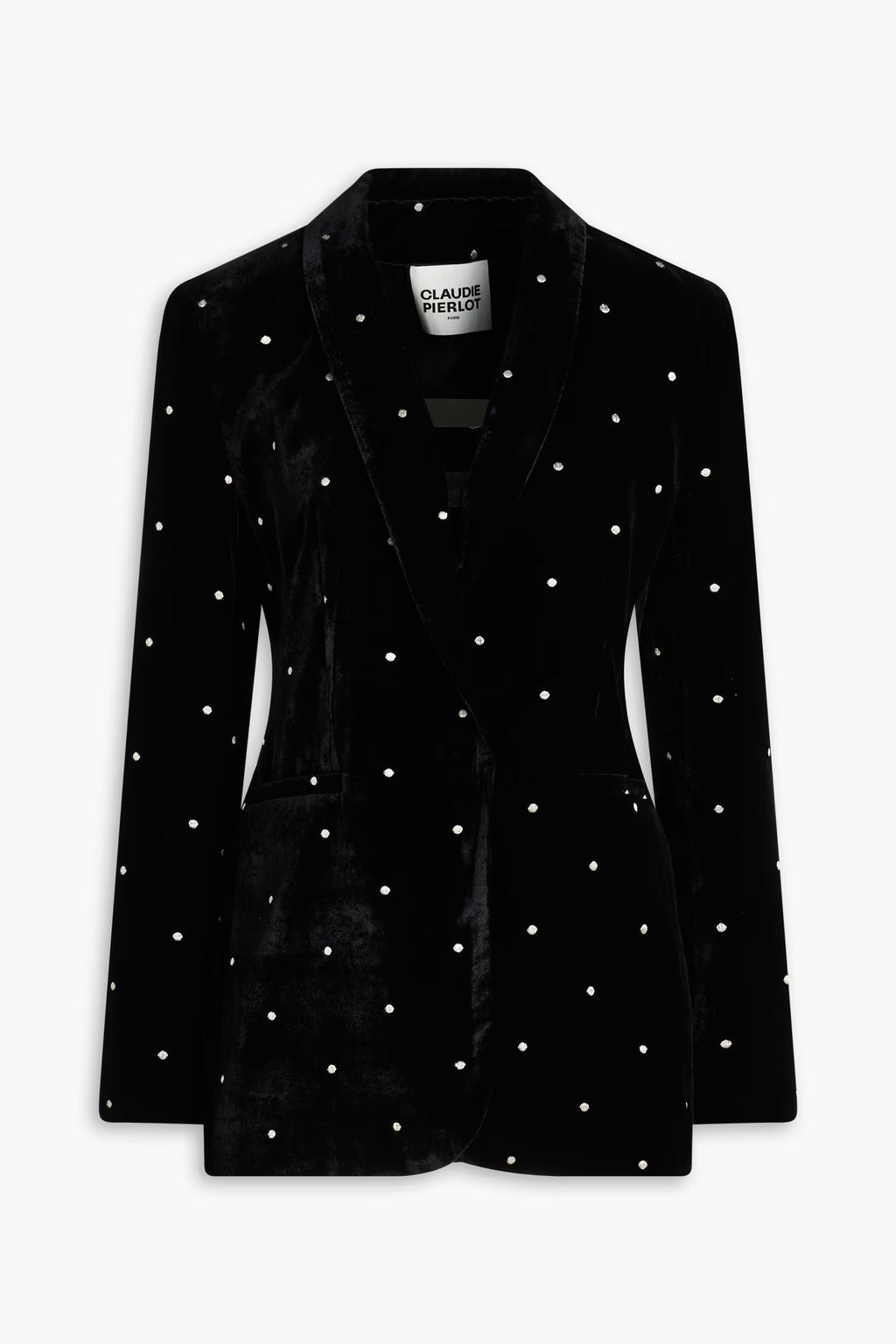 CLAUDIE PIERLOT Embroidered Velvet Blazer